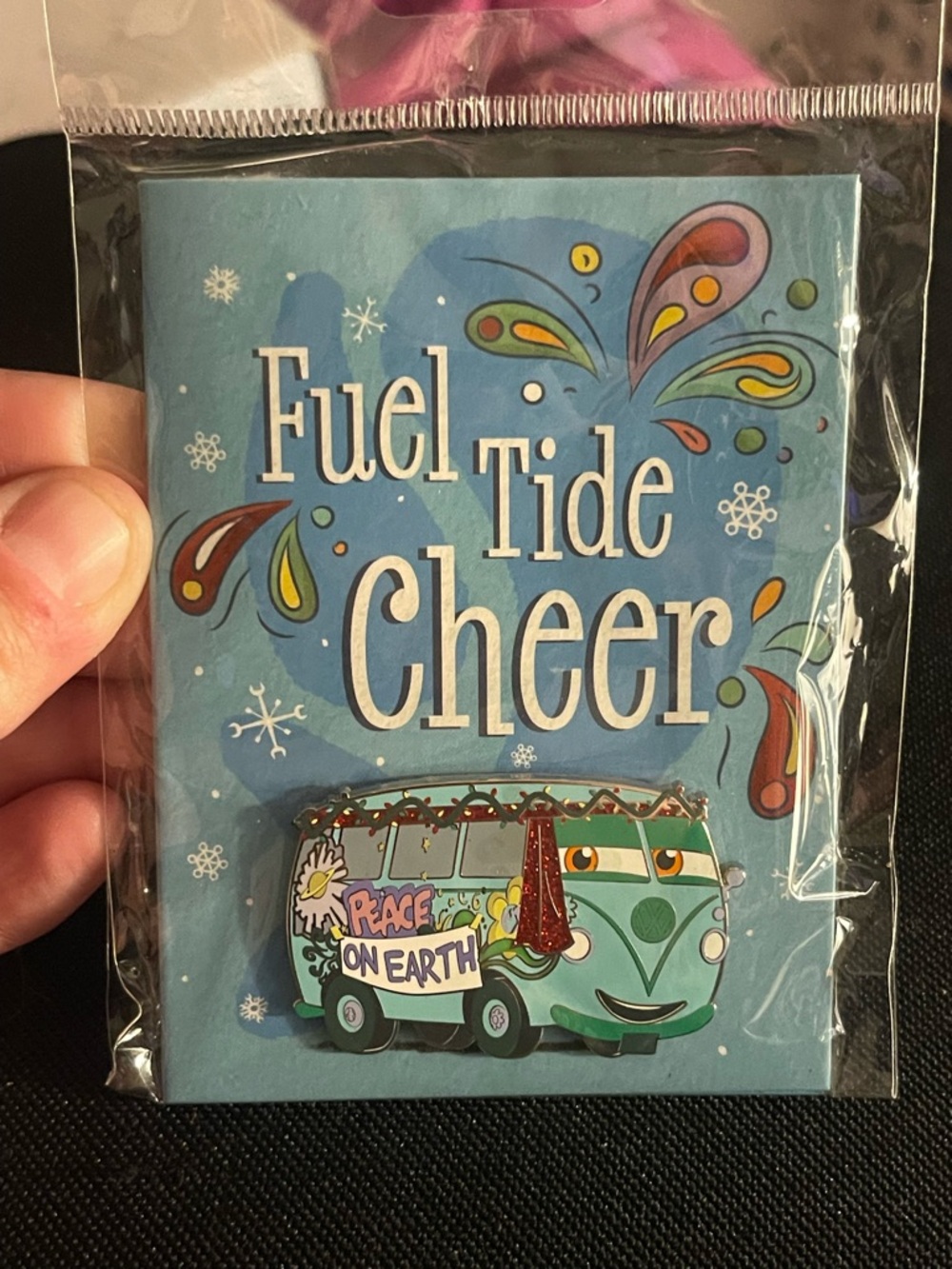 Disney teal green and blue Fuel Tide Cheer bus pin